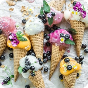 a lot of ice cream
